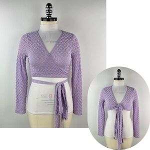 💚 3434. Textured Wrap Crop Shrug